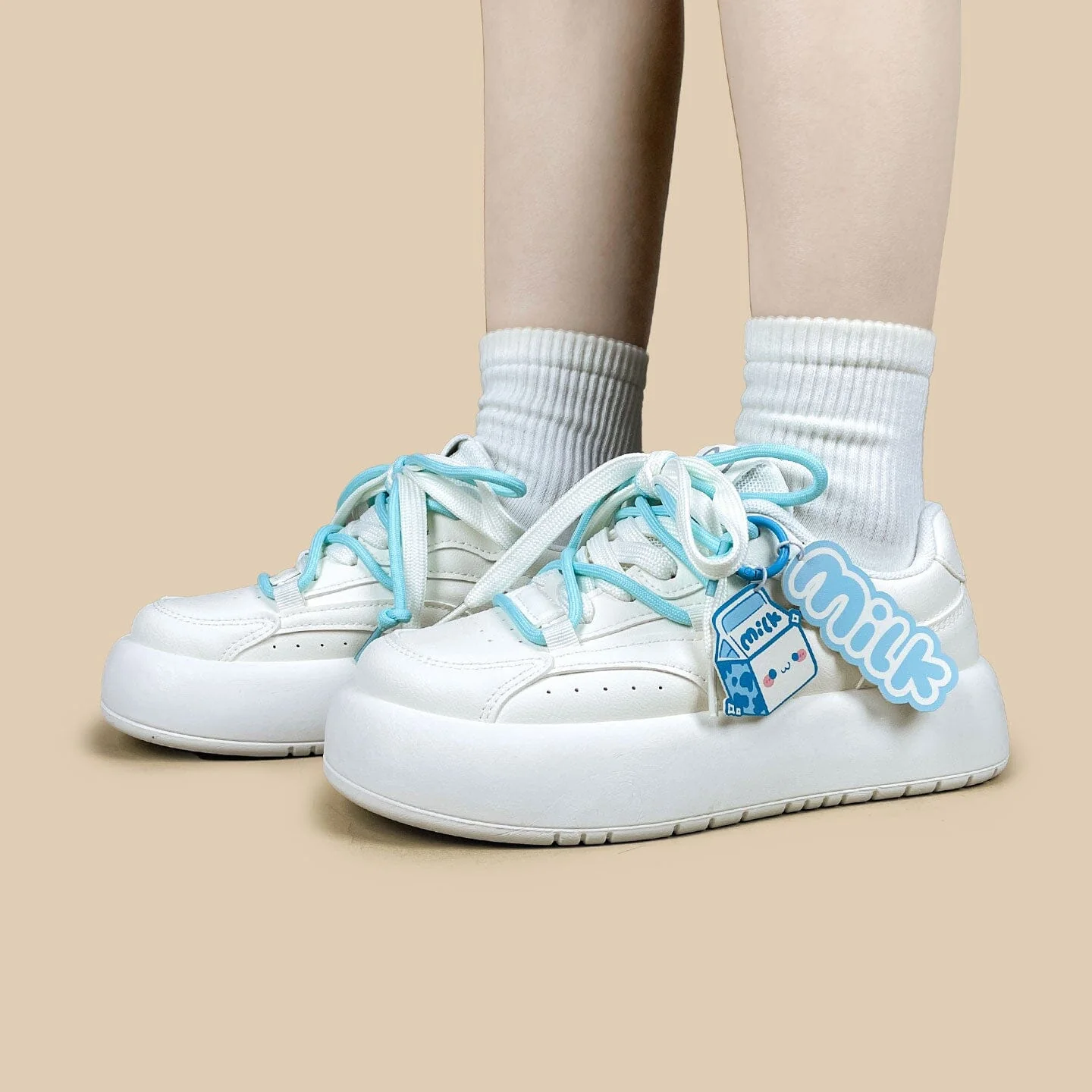 Baby Blue Milk Carton and Candy Chunky Casual Sneakers – Women's - Image 8