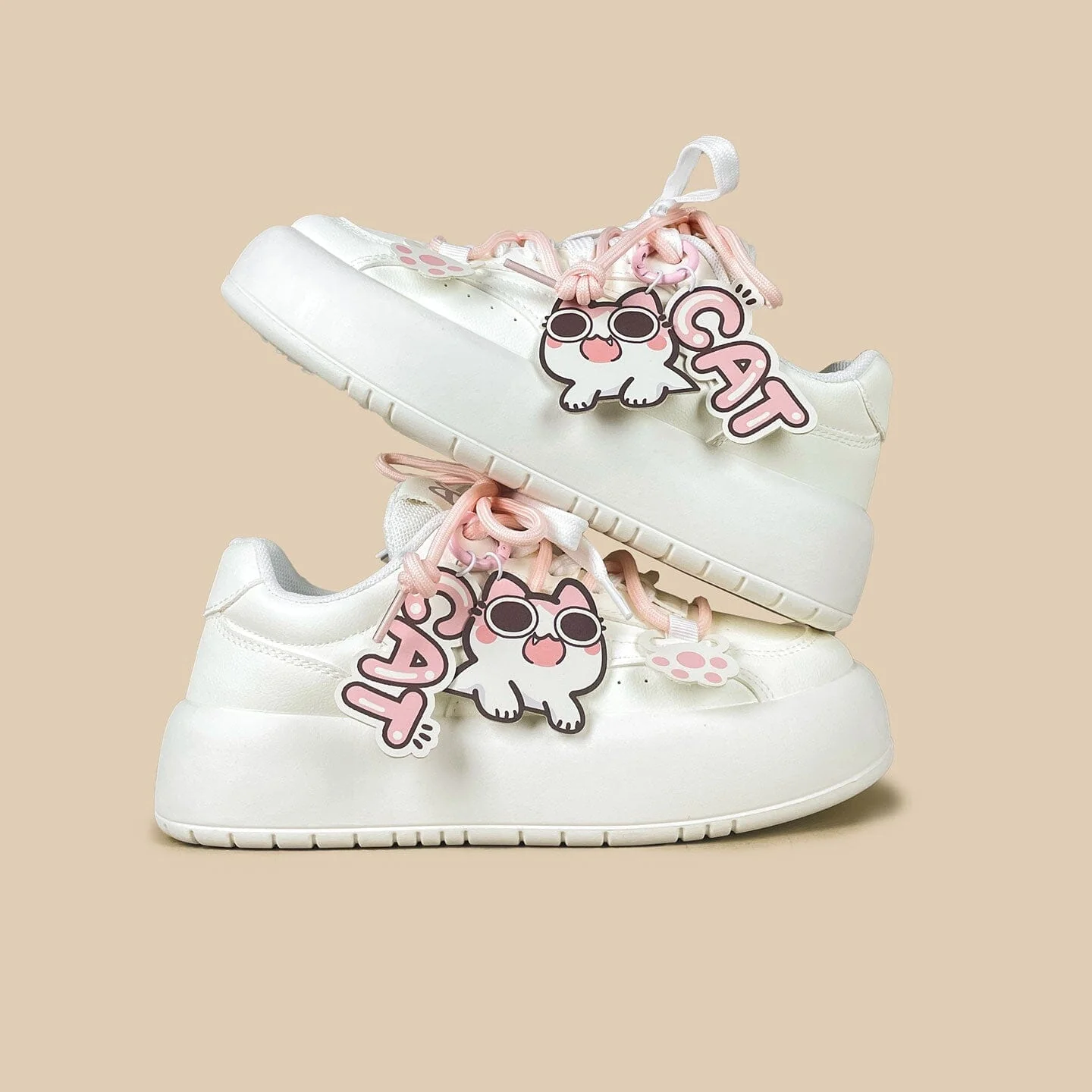 Blush Meow Chunky Casual Chunky Sneakers - Women's - Image 2