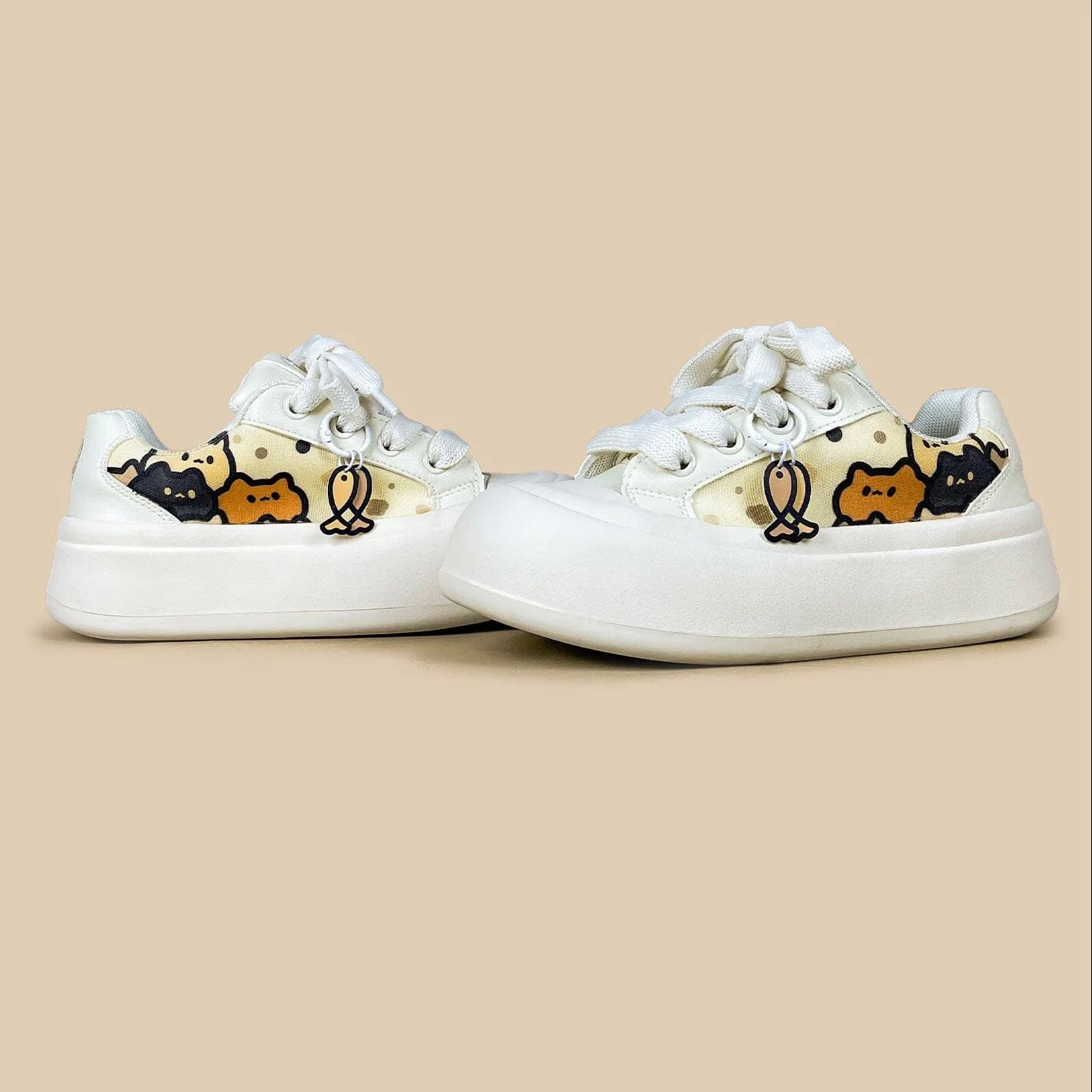 Cat Cafe Print Chunky Sneakers - Women's - Image 5