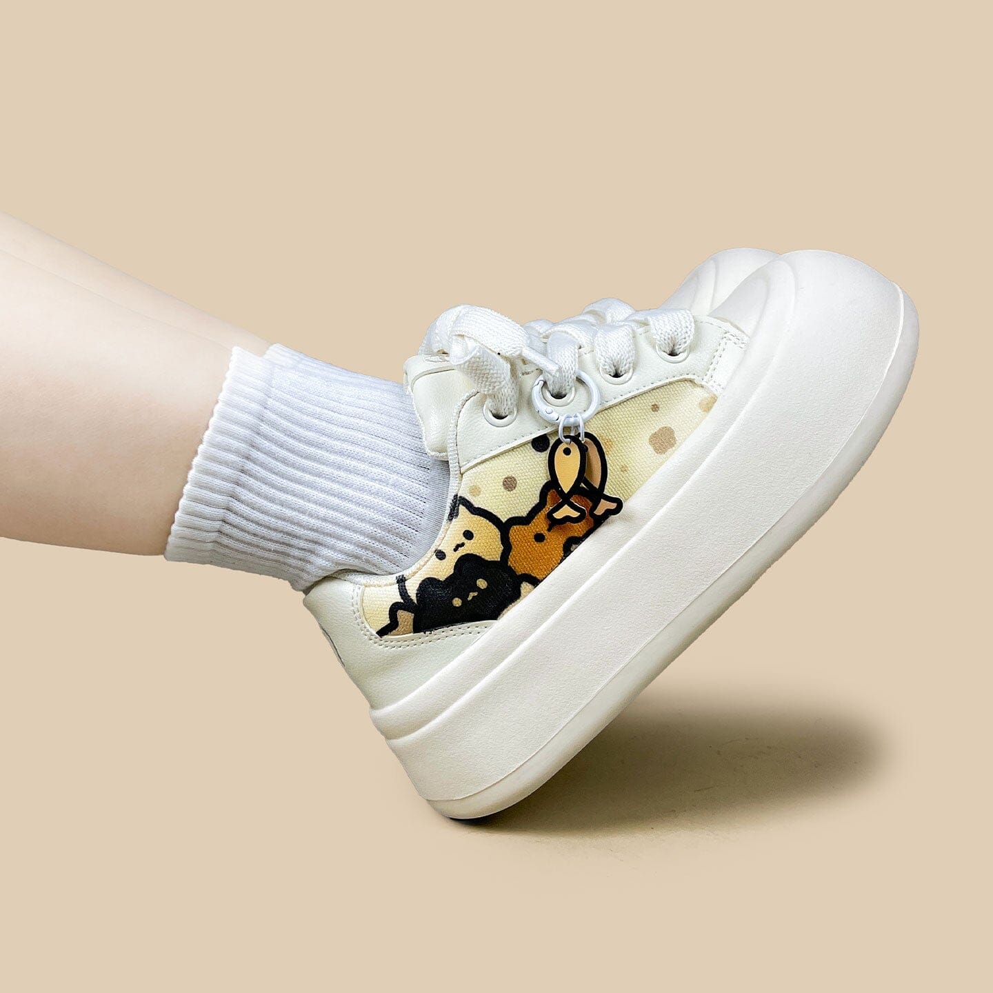 Cat Cafe Print Chunky Sneakers - Women's - Image 6