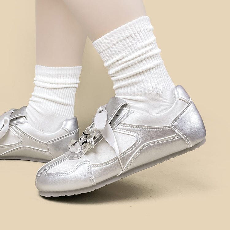 Celestial Metallic Silver Star Charm Sneakers - Women's - Image 11