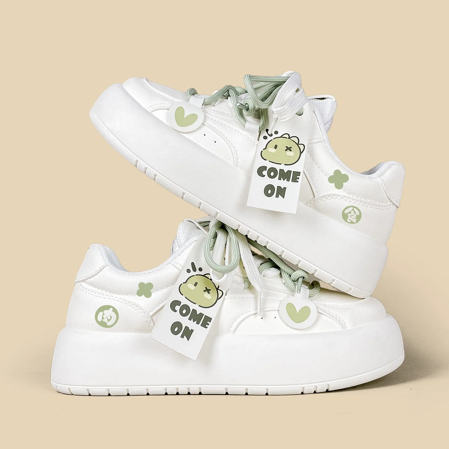 Cheerful Dinosaur Chunky Casual Sneakers – Women's - Image 3