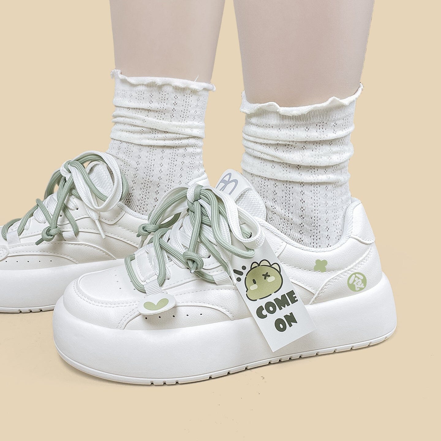Cheerful Dinosaur Chunky Casual Sneakers – Women's - Image 8