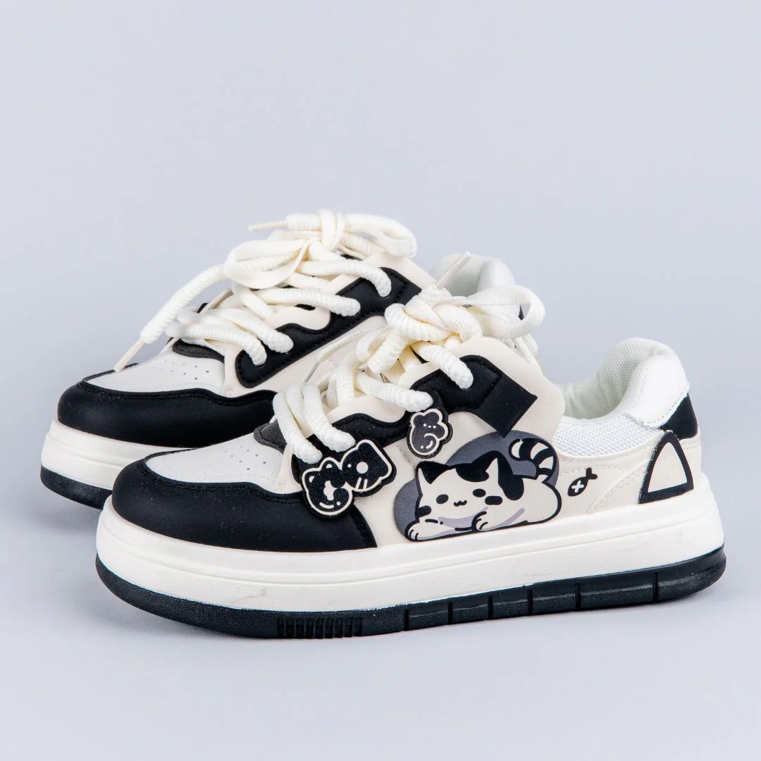 Chubby Cheeks Kitty Casual Sneakers - Unisex - Image 3