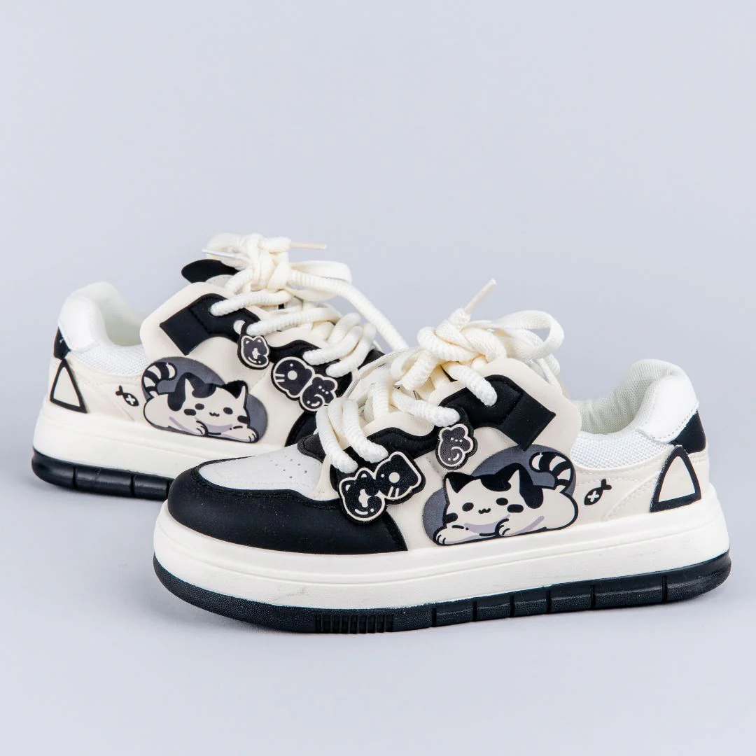Chubby Cheeks Kitty Casual Sneakers - Unisex - Image 4