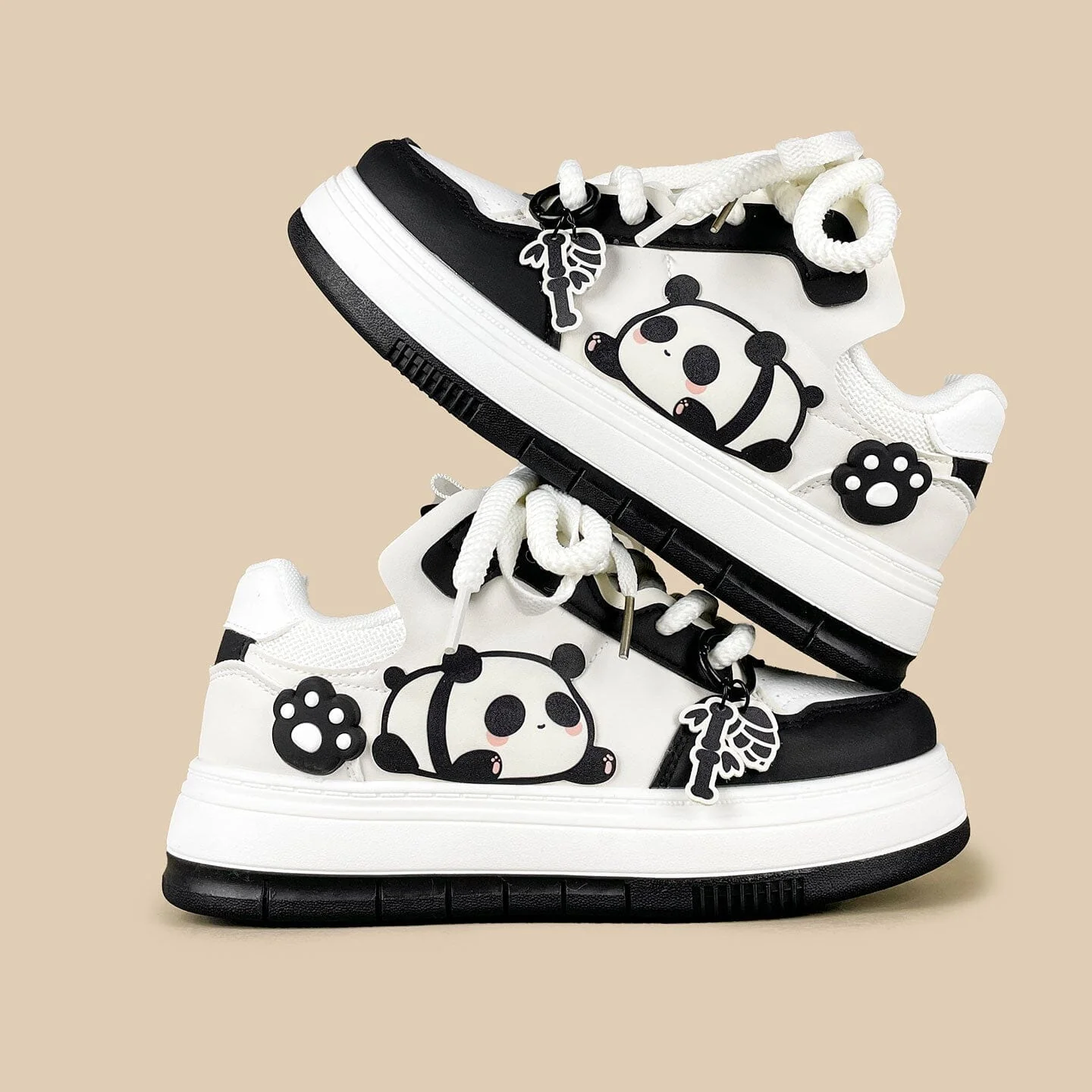 Chubby Panda Paws Chunky Casual Sneakers – Unisex - Image 2