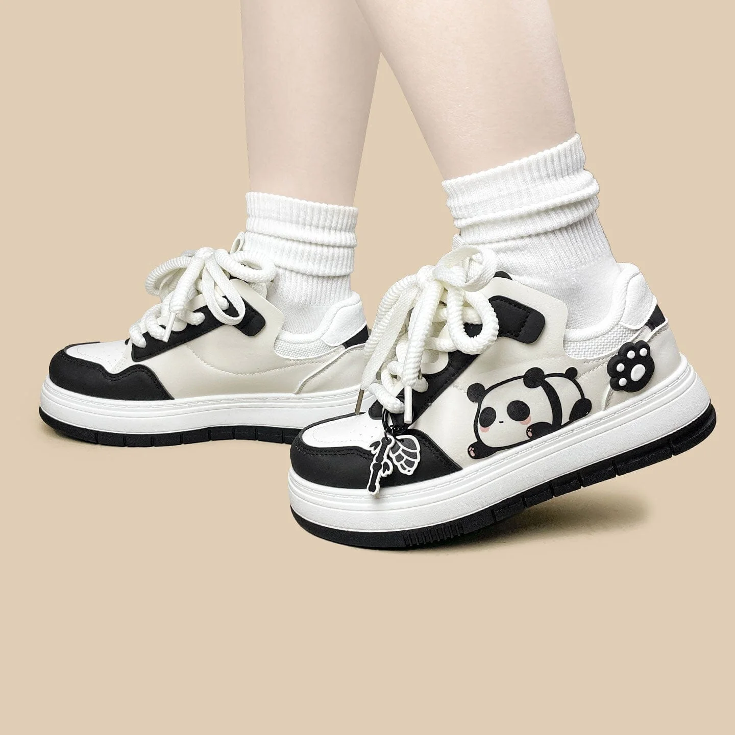 Chubby Panda Paws Chunky Casual Sneakers – Unisex - Image 6