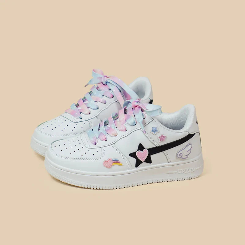 *CLEARANCE* Charming Hearts Casual White Shoes - Unisex - Image 6