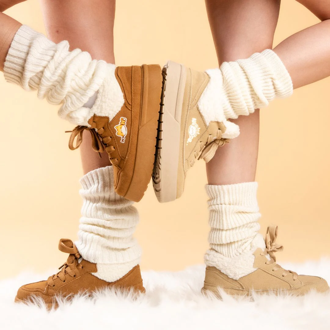 Cozy Bear Ultra Chunky Beige Mid Top Shoes - Women's - Image 8