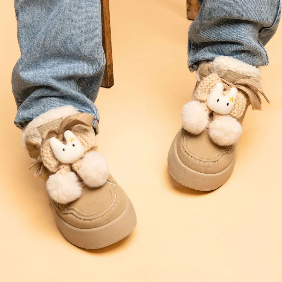Cozy Bunny Ultra Chunky Beige Mid Top Shoes - Women's - Image 9