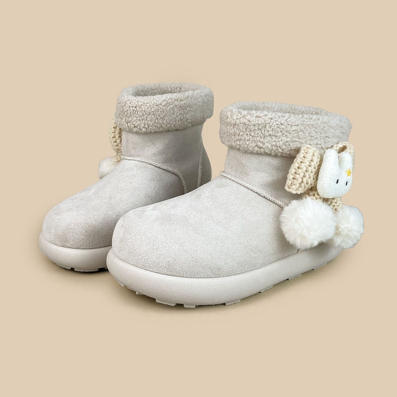 *CLEARANCE* Cozy Bunny Ultra Soft White Winter Boots - Women's - Image 3
