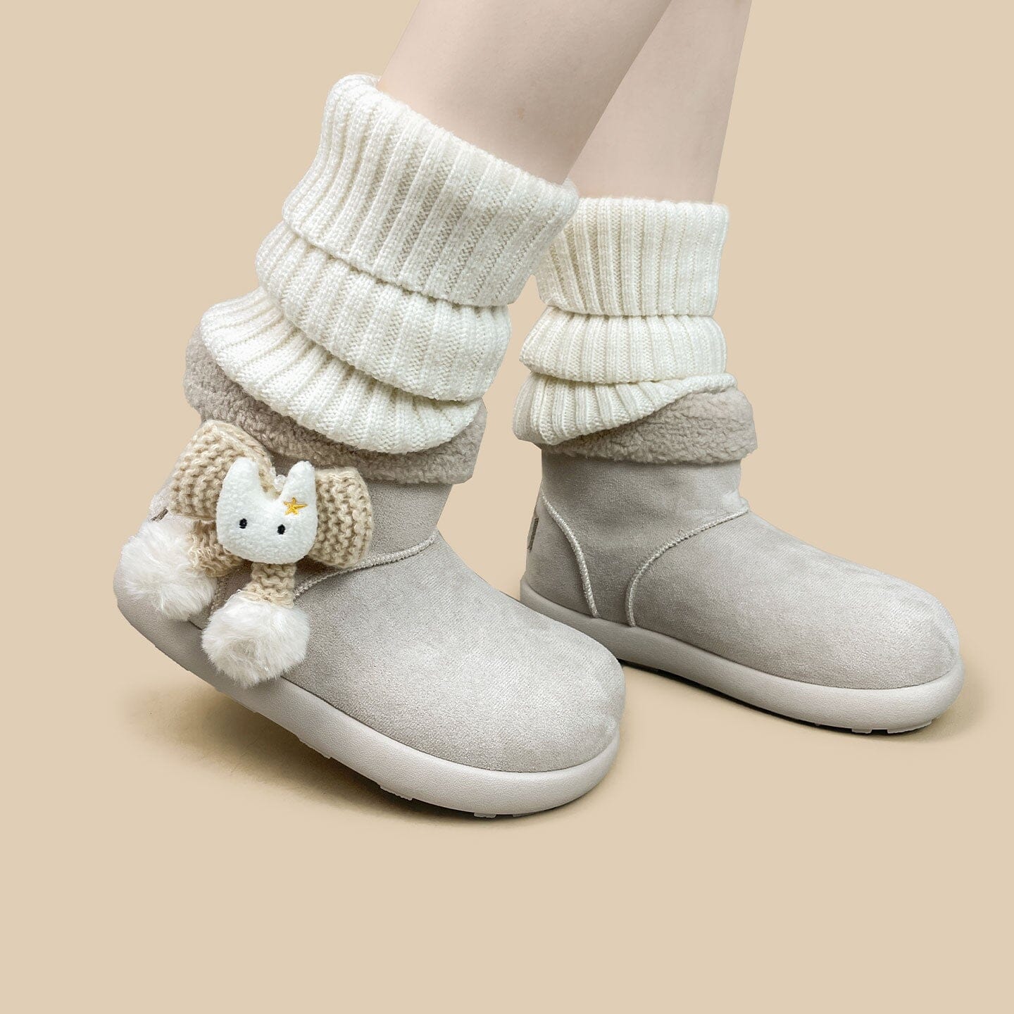 *CLEARANCE* Cozy Bunny Ultra Soft White Winter Boots - Women's - Image 7