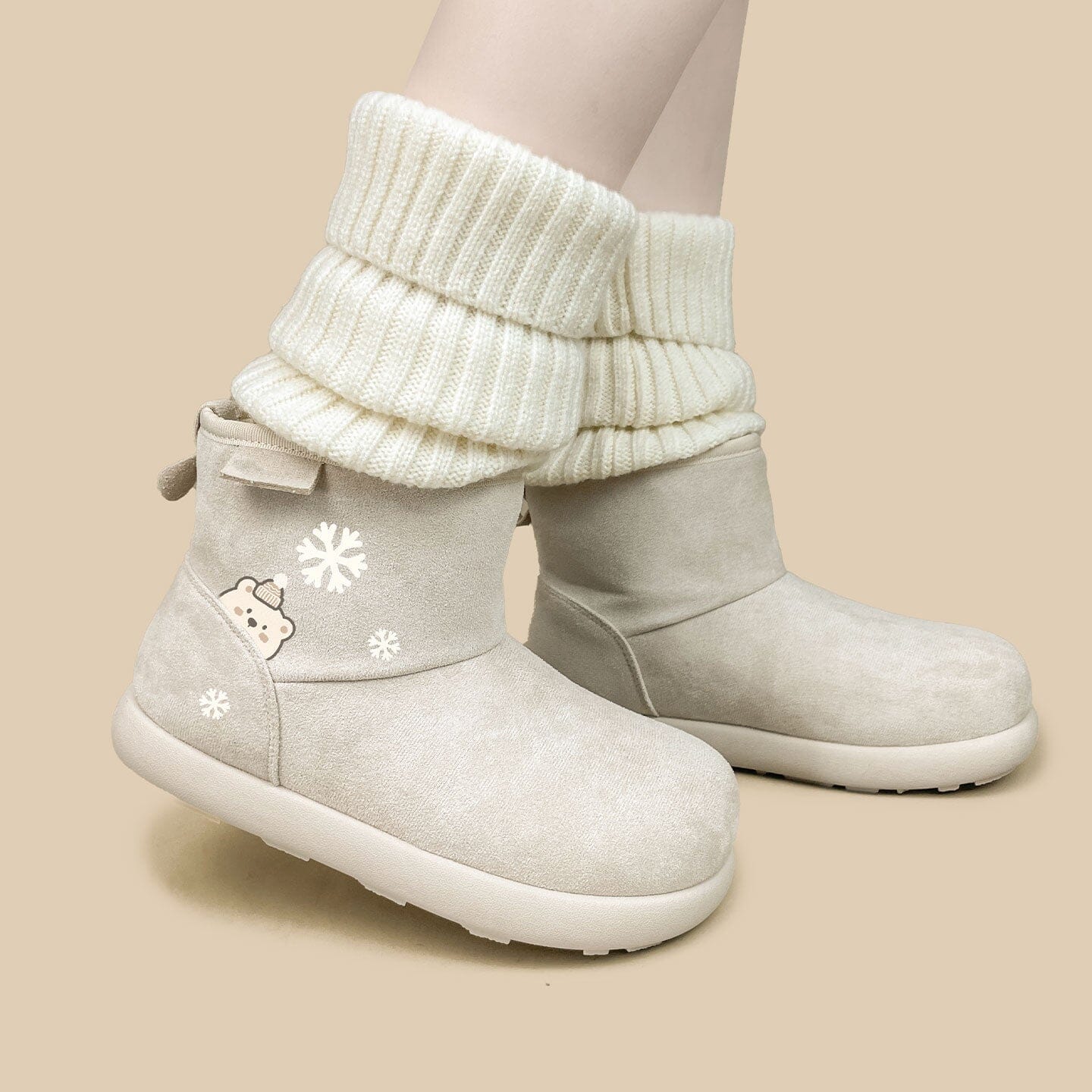 *CLEARANCE* Cozy Polar Bear White Winter Boots - Women's - Image 6