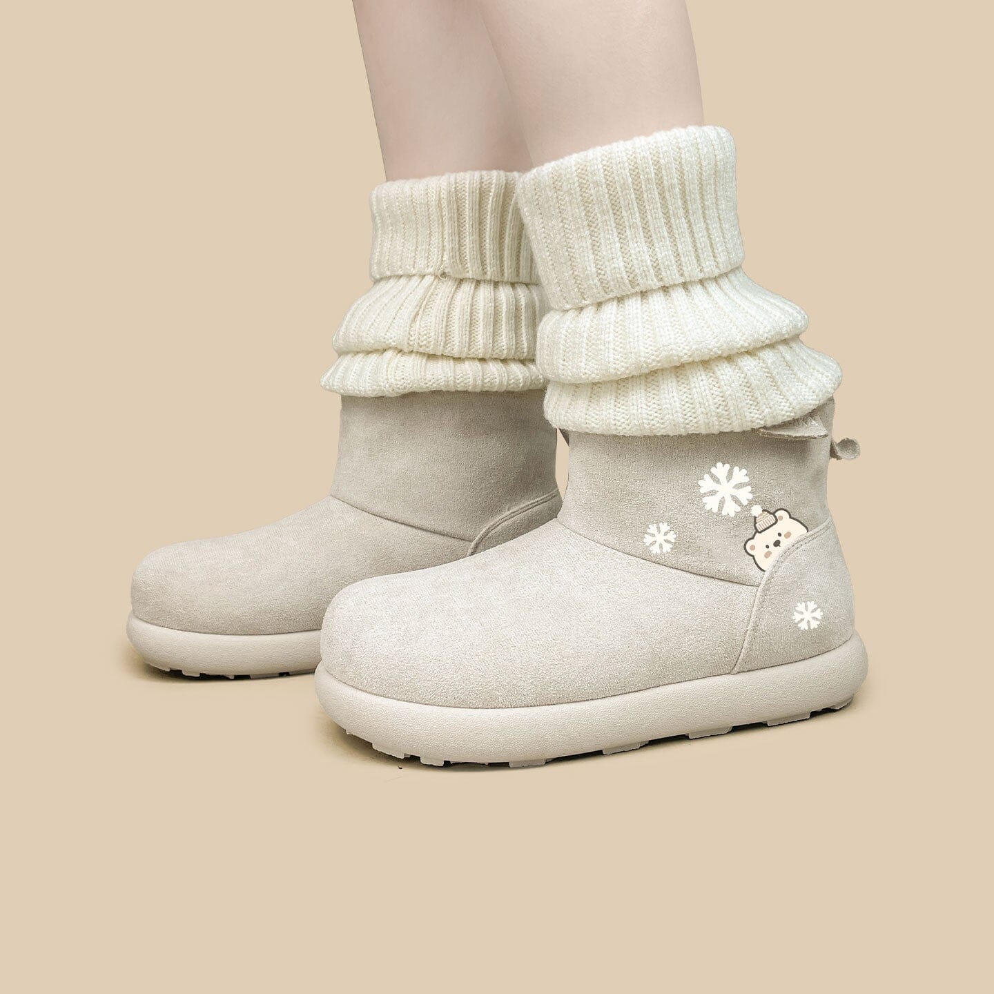 *CLEARANCE* Cozy Polar Bear White Winter Boots - Women's - Image 7