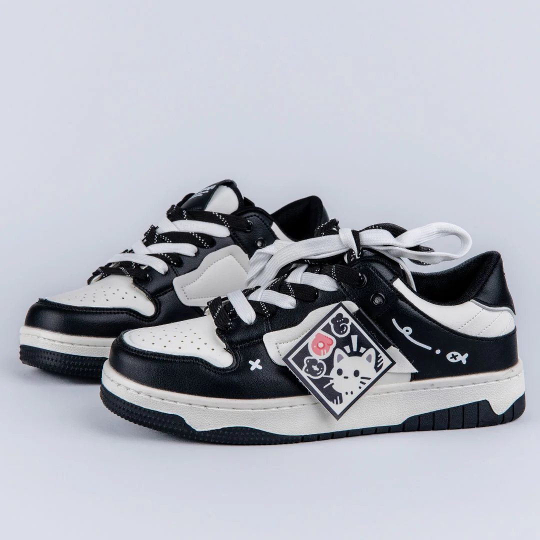 Kawaii Cat Chunky Black Shoes - Unisex - Image 4