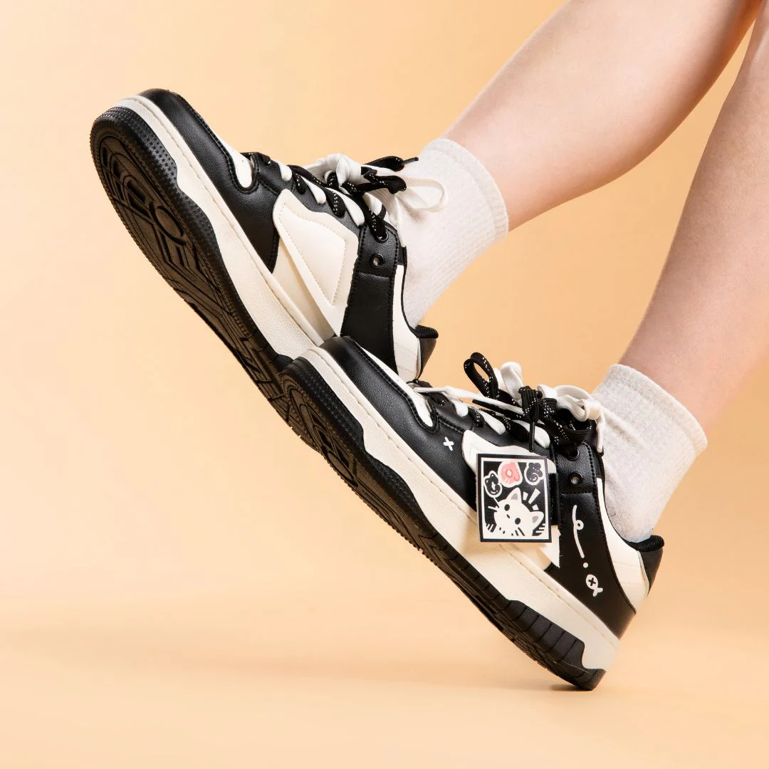 Kawaii Cat Chunky Black Shoes - Unisex - Image 9