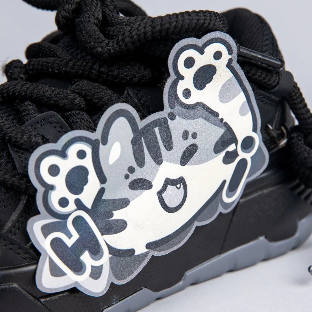 Kawaii Neko Midnight Black Chunky Shoes - Unisex - Image 2