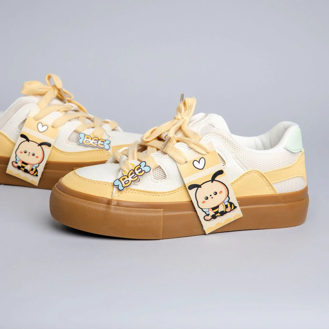 *CLEARANCE* Lovely Buzzley the Bumblebee Casual Colorblock Sneakers - Women's - Image 4
