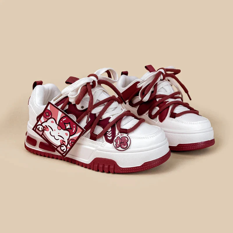 *CLEARANCE* Lunar New Year Chubby Kitty Chunky Casual Sneakers - Women's - Image 5