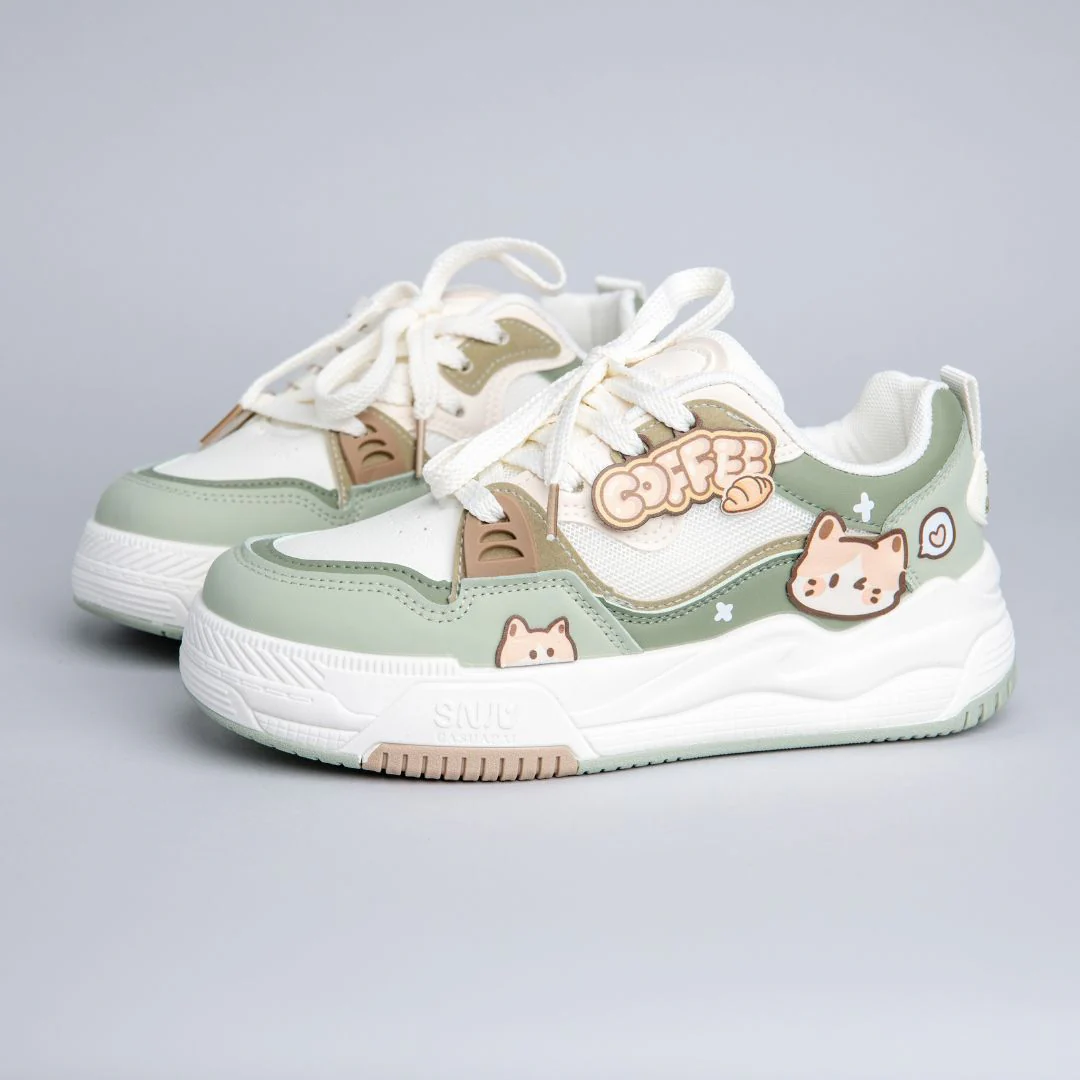 Matcha Mocha Kitty Cafe Green Shoes - Women's - Image 4