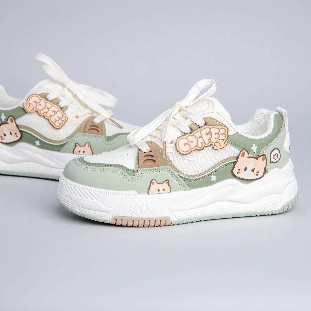 Matcha Mocha Kitty Cafe Green Shoes - Women's - Image 5