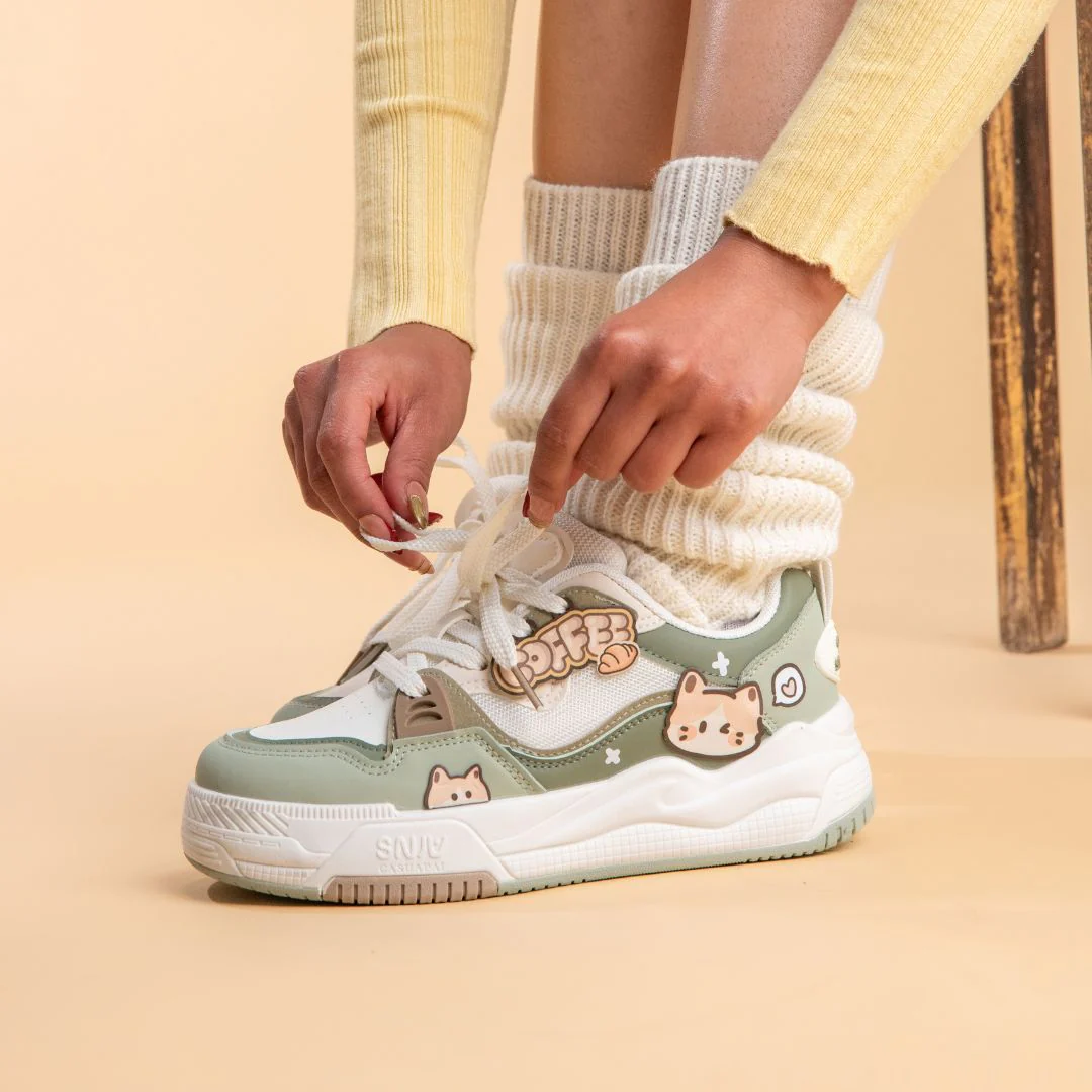 Matcha Mocha Kitty Cafe Green Shoes - Women's - Image 8
