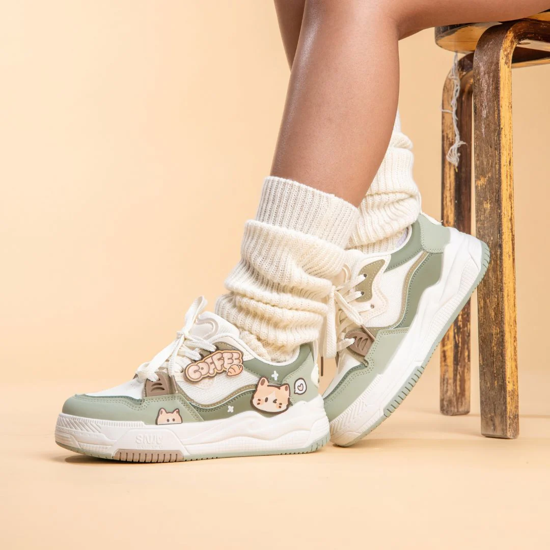 Matcha Mocha Kitty Cafe Green Shoes - Women's - Image 9