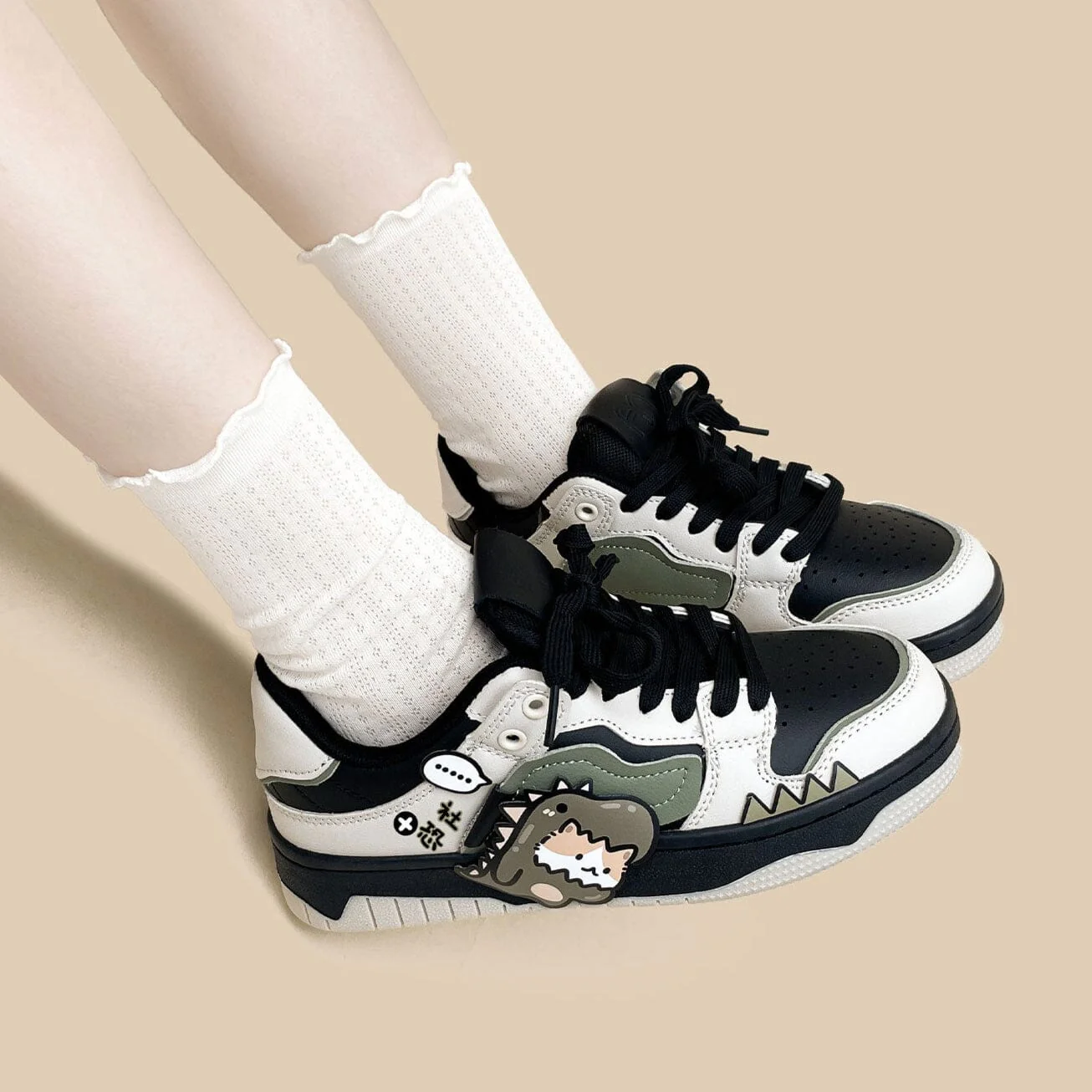 *CLEARANCE* Super Shy Dino Cat Chunky Casual Sneakers - Unisex - Image 5