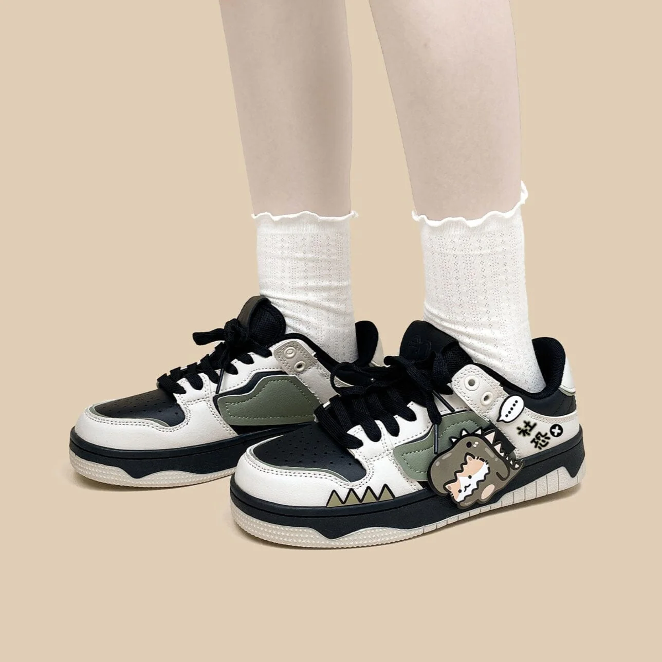 *CLEARANCE* Super Shy Dino Cat Chunky Casual Sneakers - Unisex - Image 7