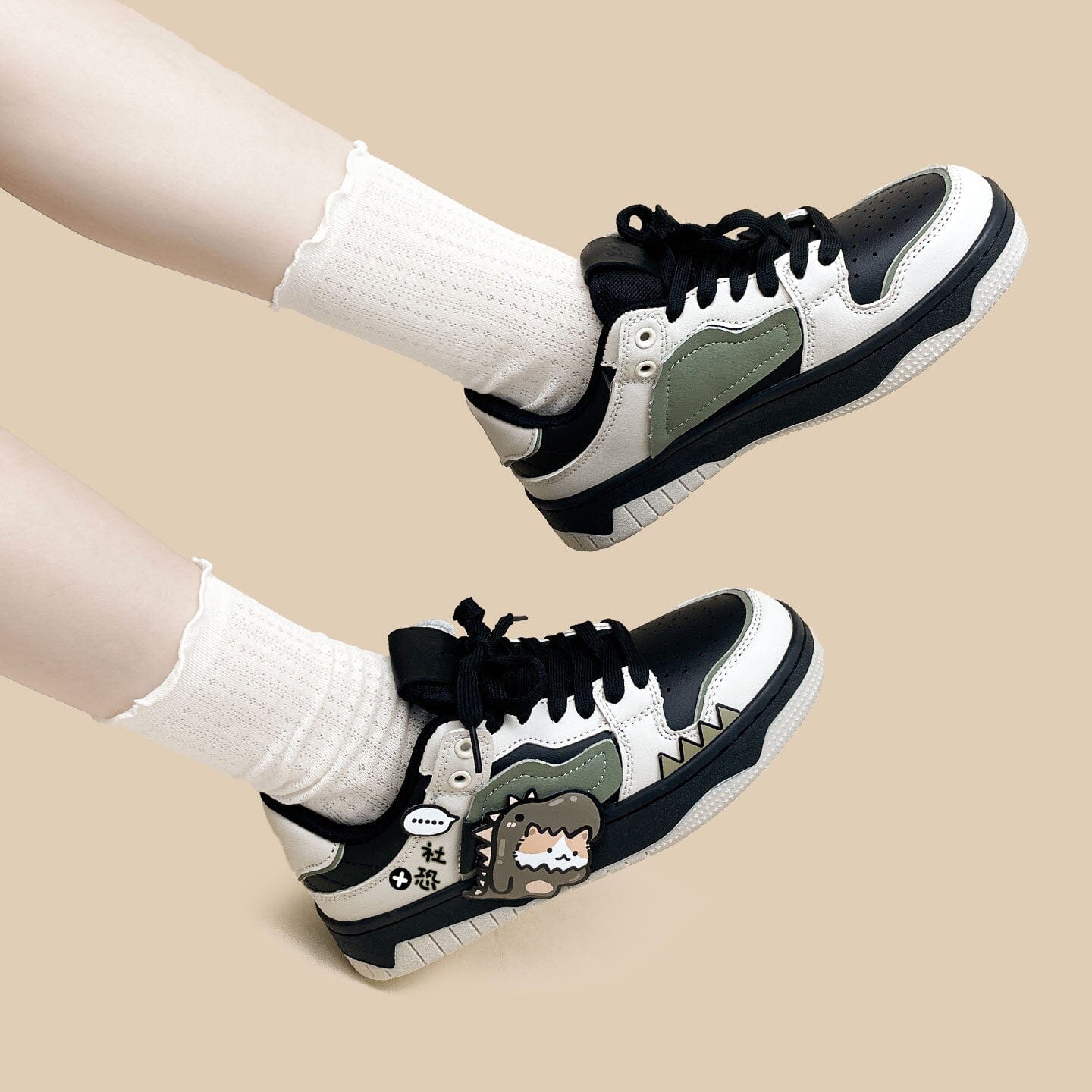 *CLEARANCE* Super Shy Dino Cat Chunky Casual Sneakers - Unisex - Image 8