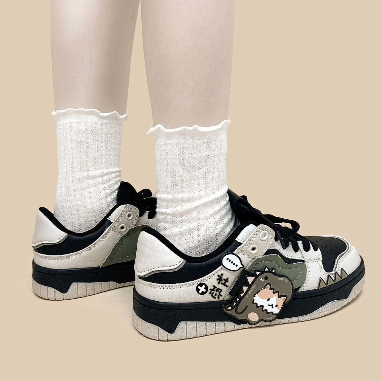 *CLEARANCE* Super Shy Dino Cat Chunky Casual Sneakers - Unisex - Image 9