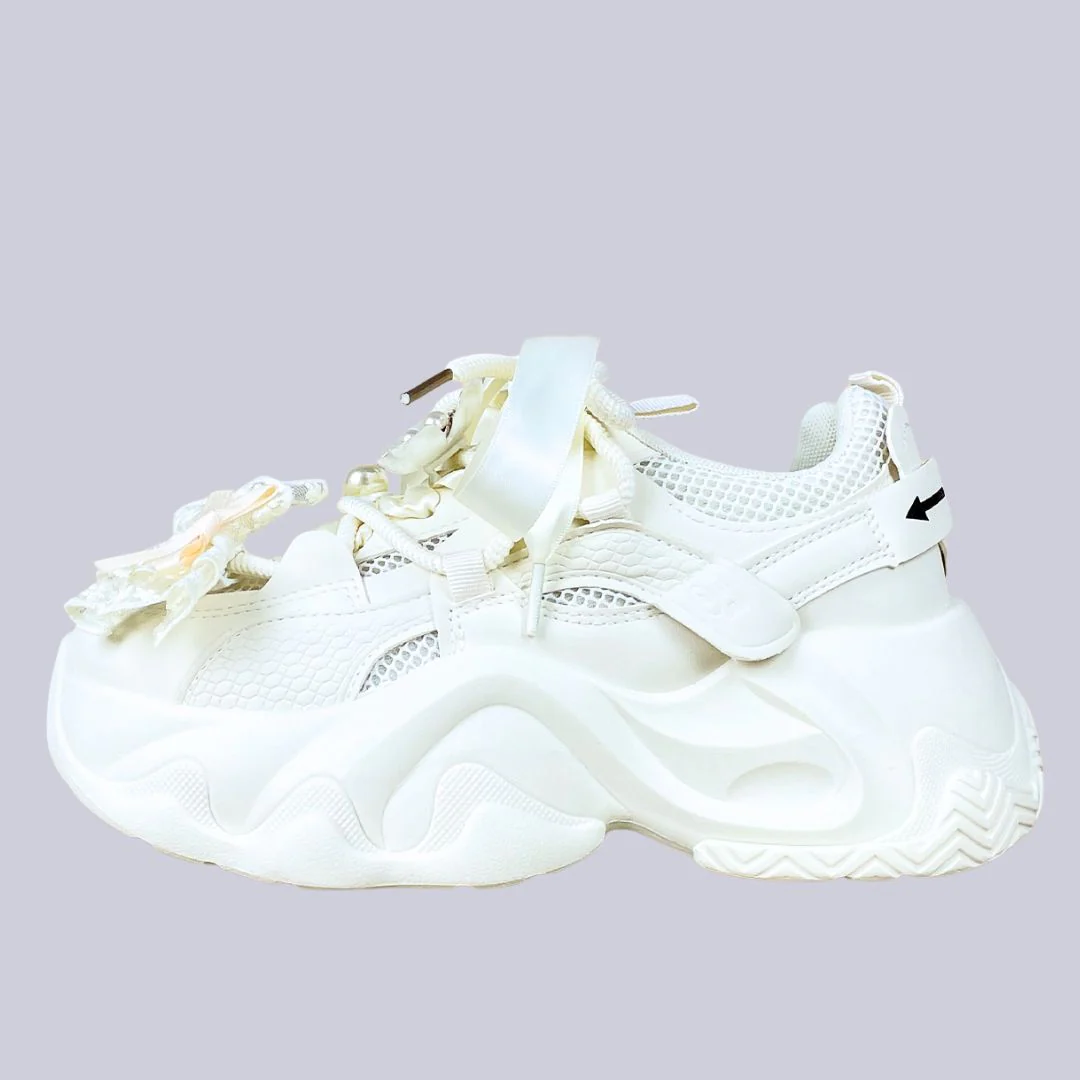 Coquette Pearl Cloud Chunky Sneakers - Unisex - Image 2
