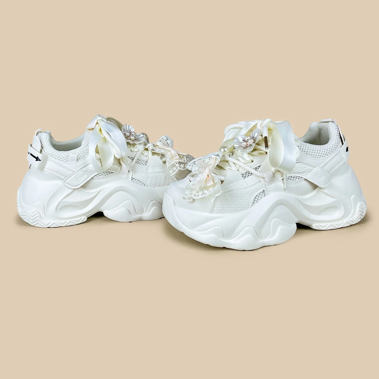 Coquette Pearl Cloud Chunky Sneakers - Unisex - Image 3