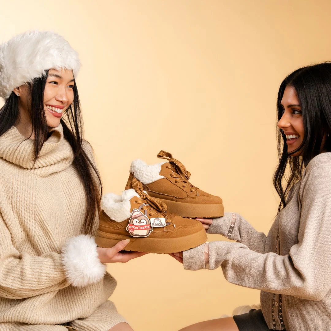 Cozy Penguin Ultra Chunky Brown Mid Top Shoes - Women's - Image 8