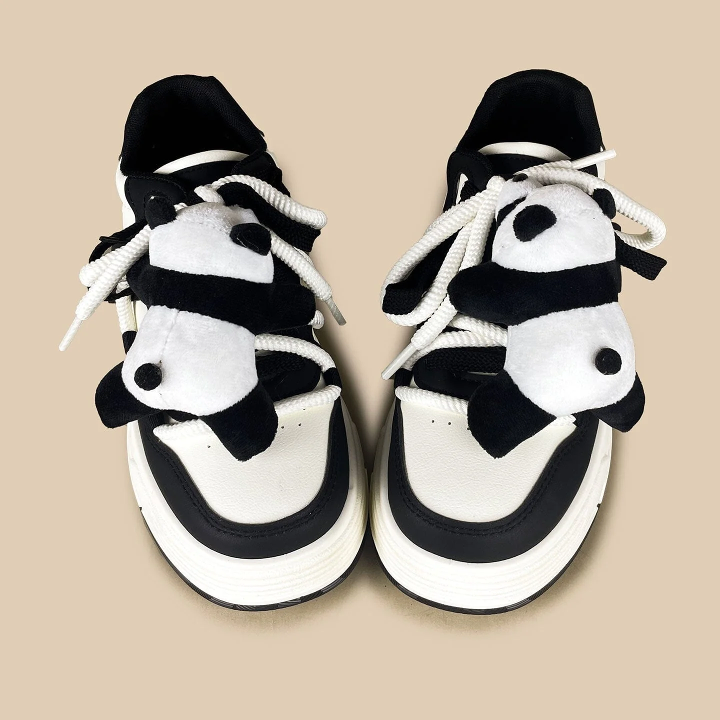Happy Panda Plush Chunky Mid Top Shoes  – Women's - Image 2