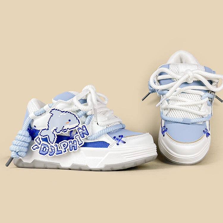 Kawaii Dolphin Dream Chunky Sneakers - Unisex - Image 3