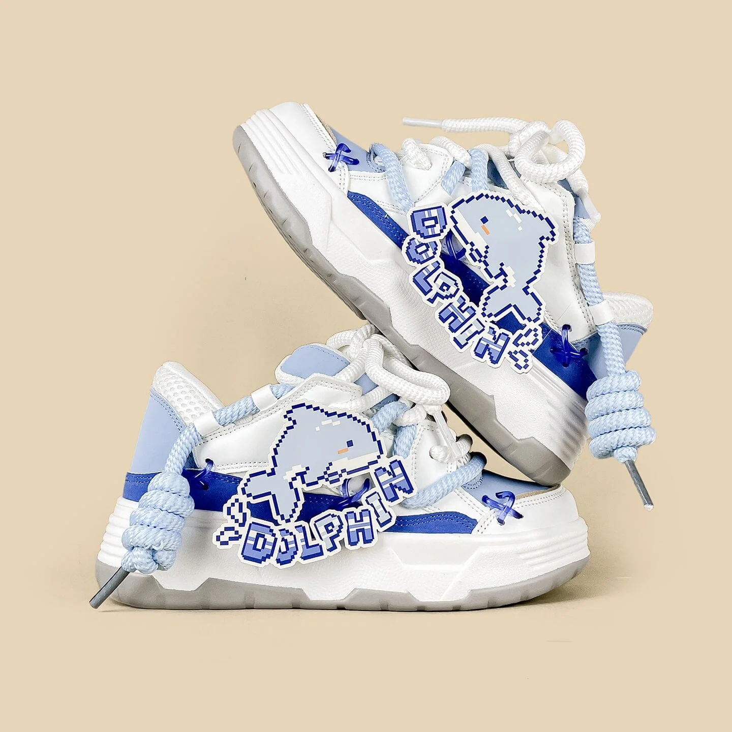 Kawaii Dolphin Dream Chunky Sneakers - Unisex - Image 5