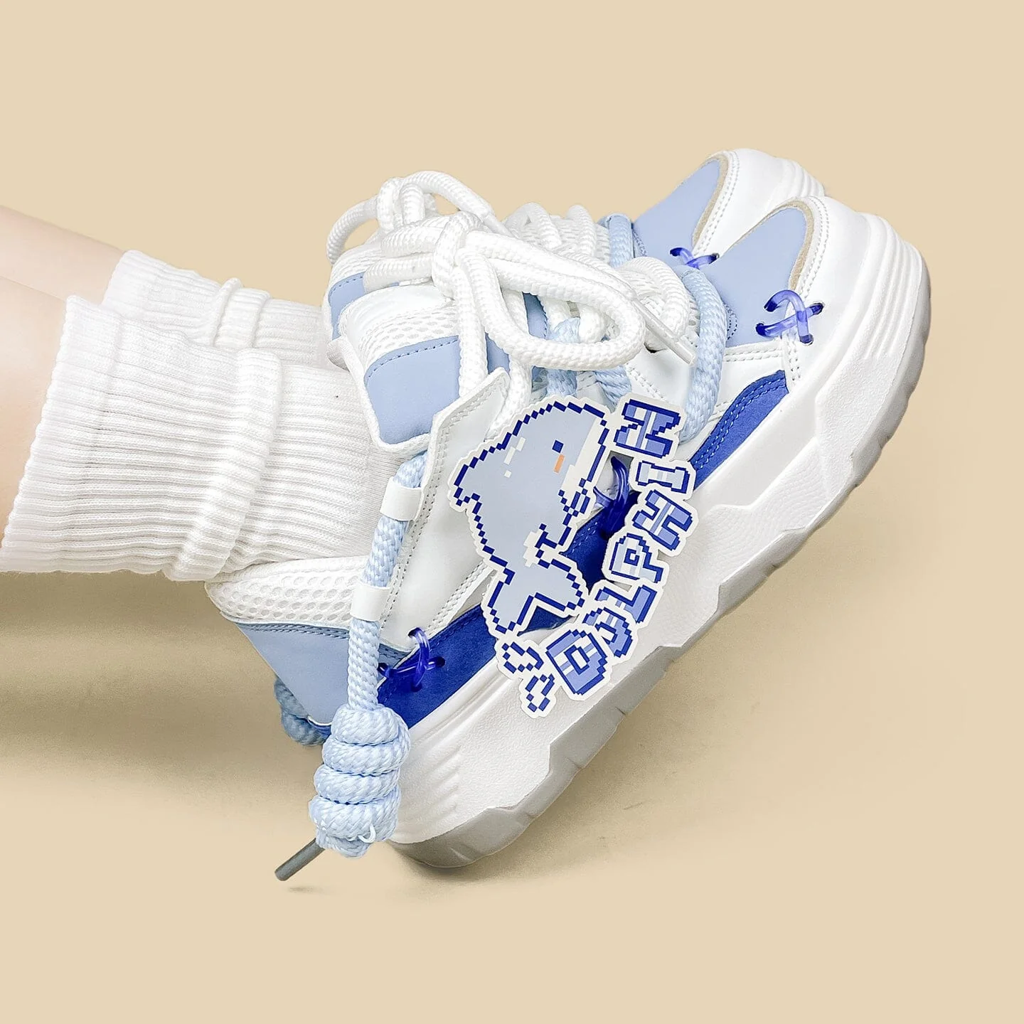 Kawaii Dolphin Dream Chunky Sneakers - Unisex - Image 6