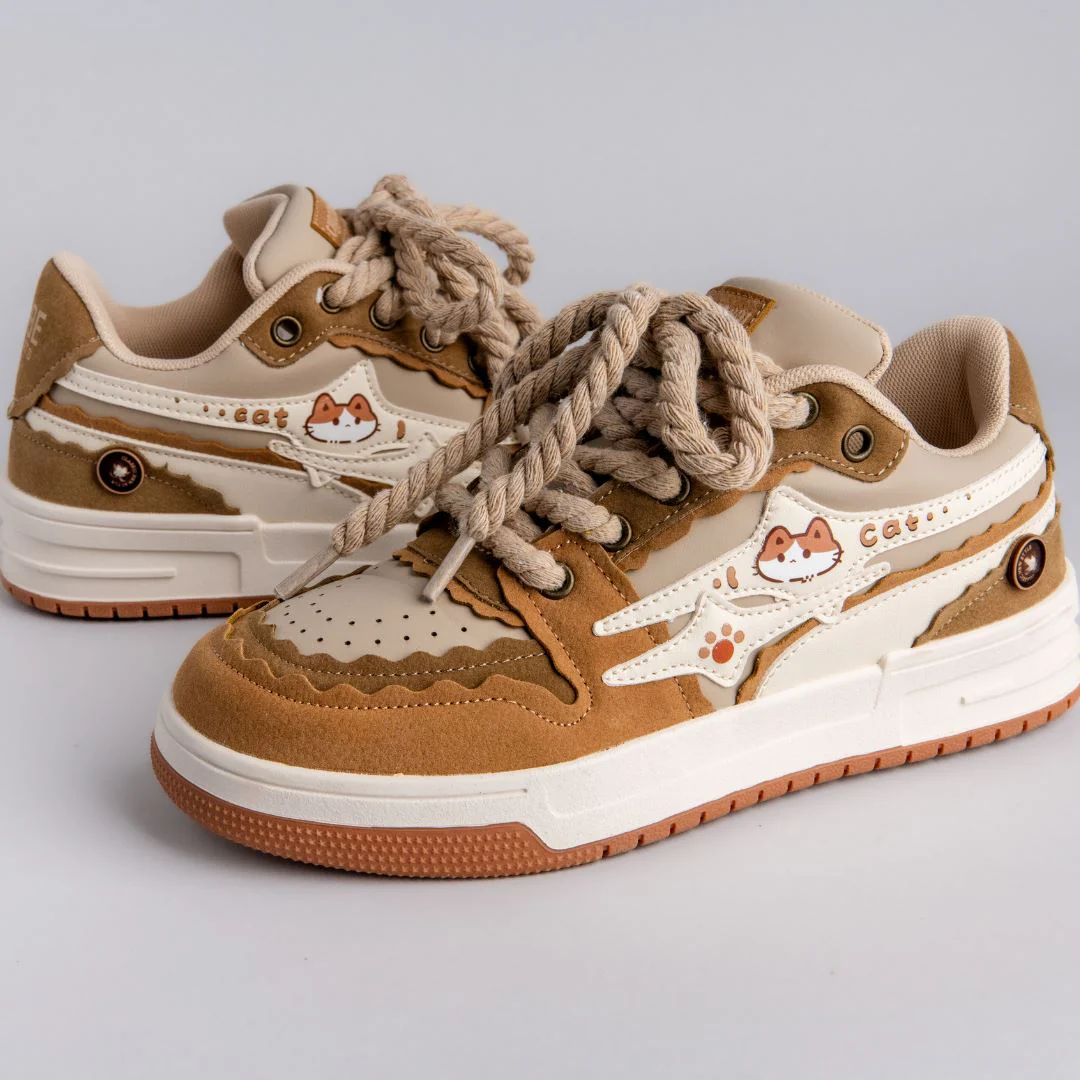 Kawaii Miao Kitty Chunky Brown Shoes - Unisex - Image 5