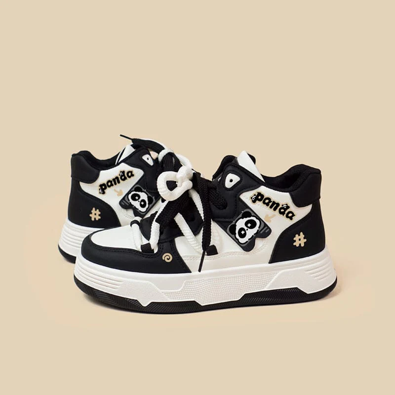 Kawaii Panda Chunky Mid Top Shoes - Women's - Image 4