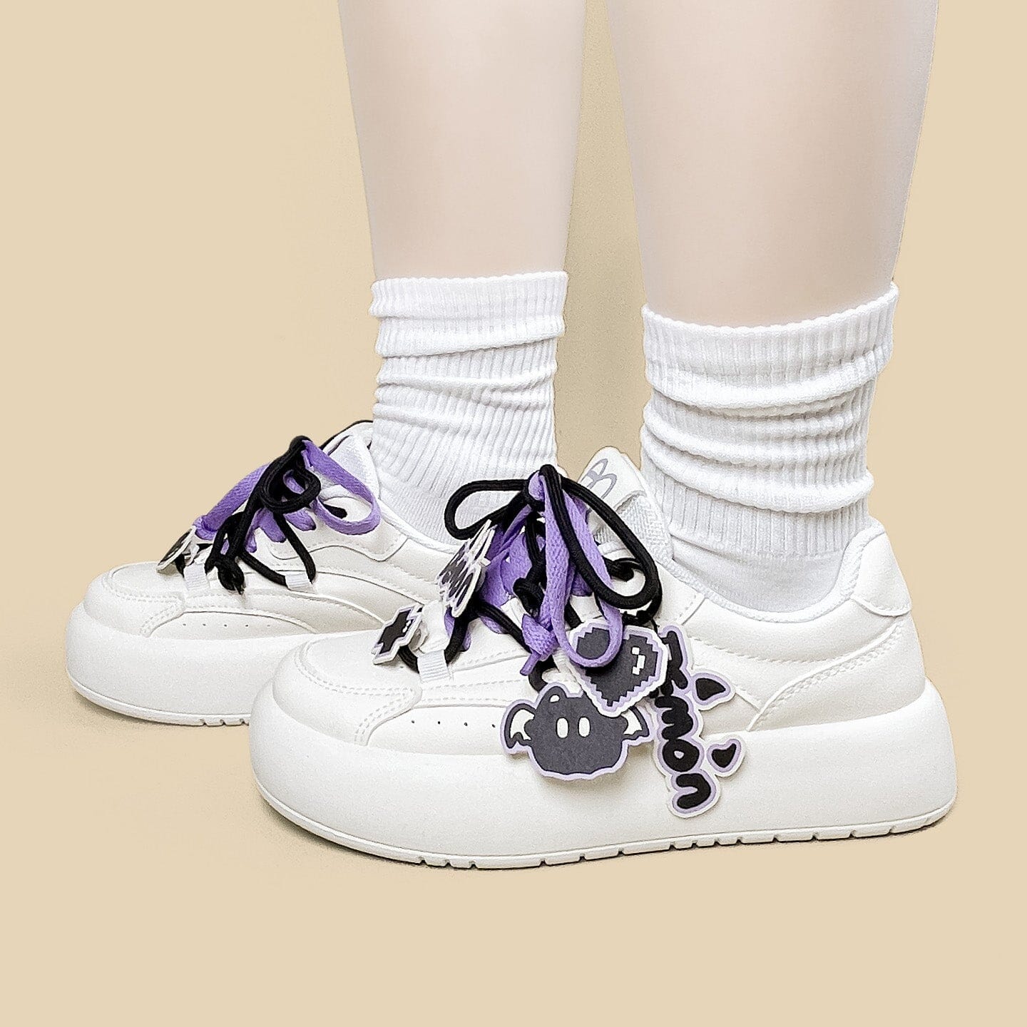 Kawaii Purple Demon Chunky Sneakers - Women's - Image 8