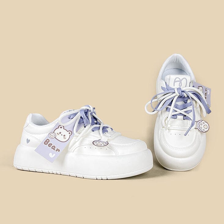 Lavender Bear Charm Chunky Sneakers - Women's - Image 3