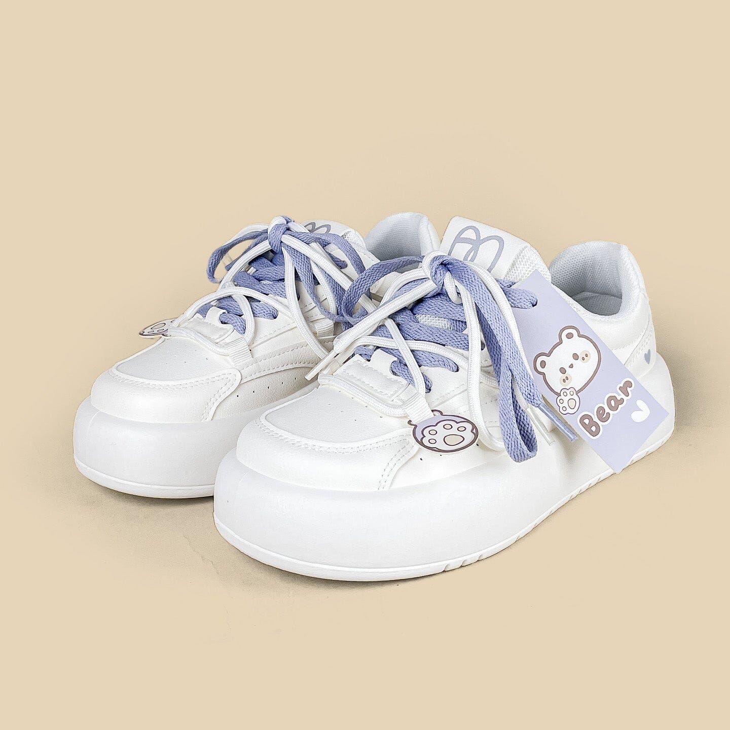 Lavender Bear Charm Chunky Sneakers - Women's - Image 4