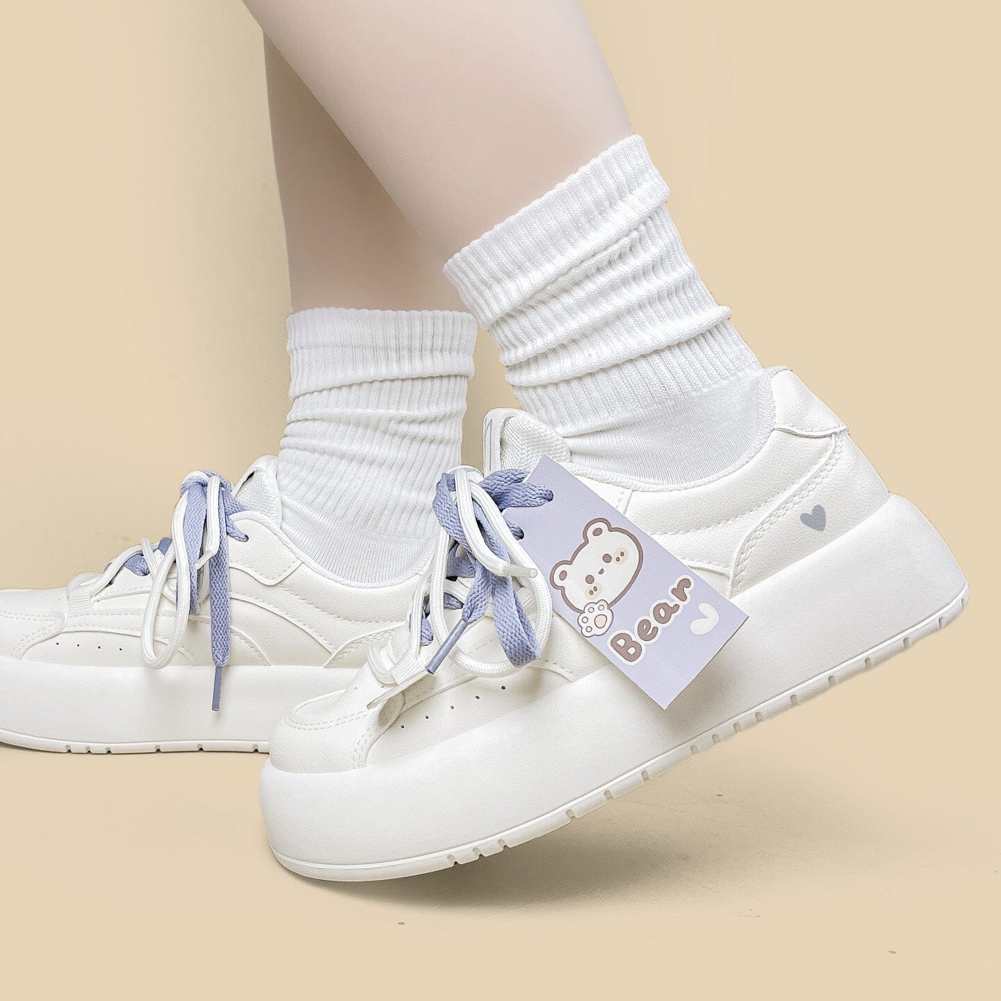 Lavender Bear Charm Chunky Sneakers - Women's - Image 8