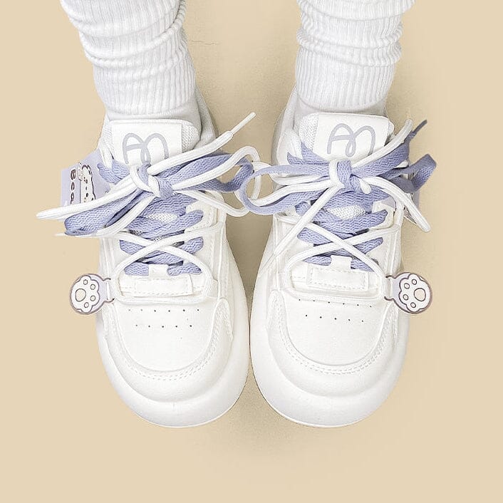 Lavender Bear Charm Chunky Sneakers - Women's - Image 9