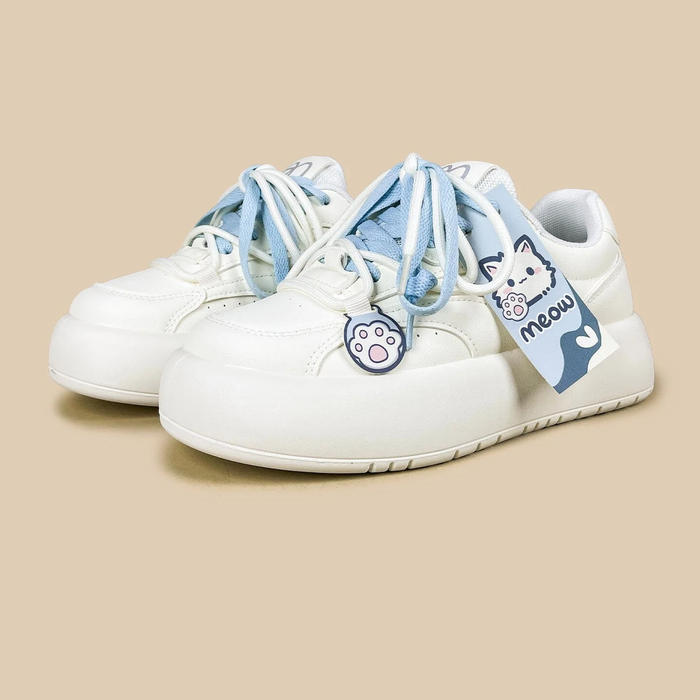Meow Baby Blue Chunky Casual Sneakers – Women's - Image 2