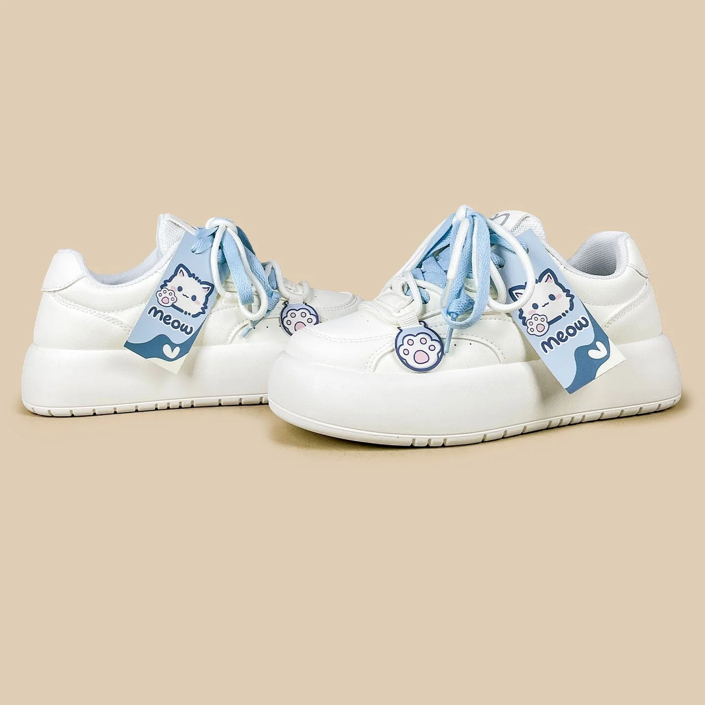 Meow Baby Blue Chunky Casual Sneakers – Women's - Image 3