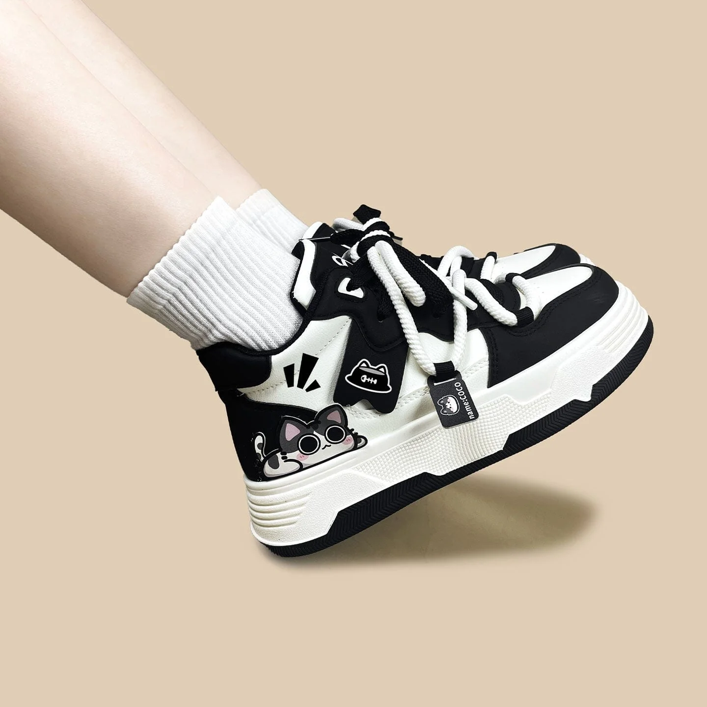Midnight Meow Chunky Mid Top Shoes - Women's - Image 6