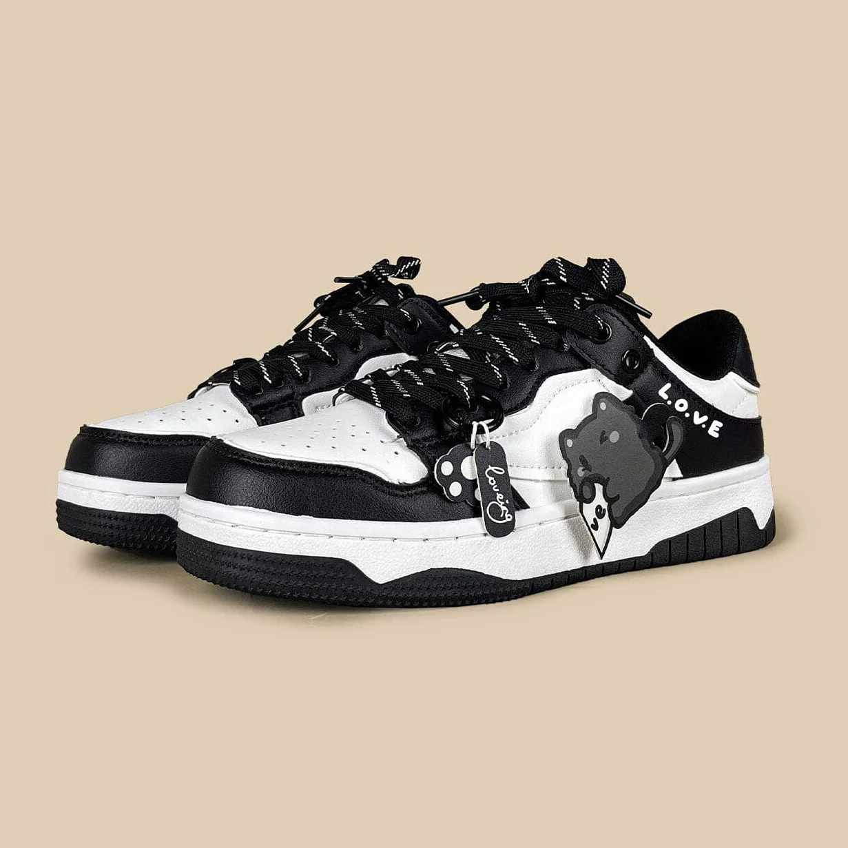 My Other Meow Chunky Black Sneakers - Unisex - Image 2