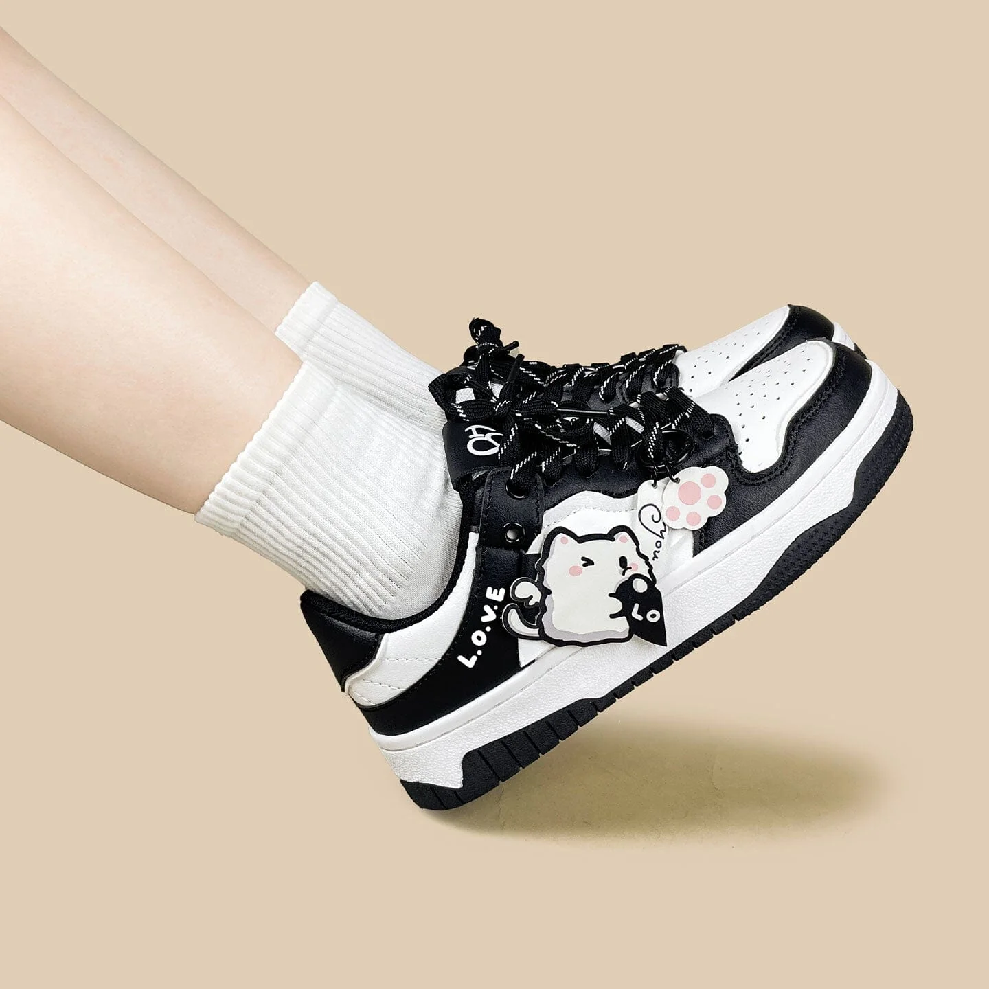 My Other Meow Chunky Black Sneakers - Unisex - Image 8